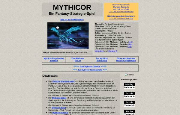 Vorschau von mythicor.heldenwelt.com, Mythicor - Das Fantasy-Strategie-Spiel
