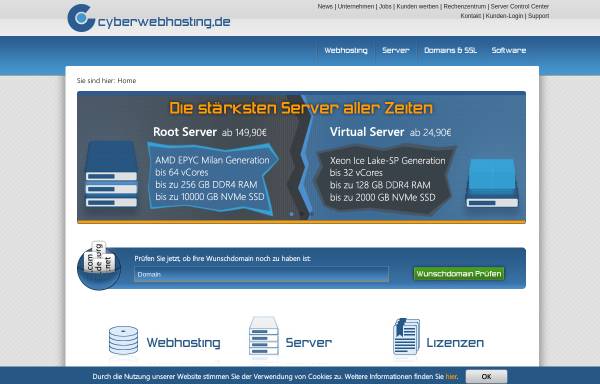 Vorschau von www.cyberwebhosting.de, Cyberwebhosting