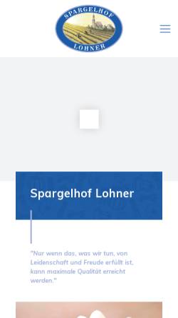 Vorschau der mobilen Webseite www.spargelhof-lohner.eu, Spargelhof Lohner