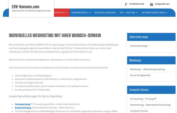 Vorschau von www.isdh.de, Internet Service Dienst Hamann