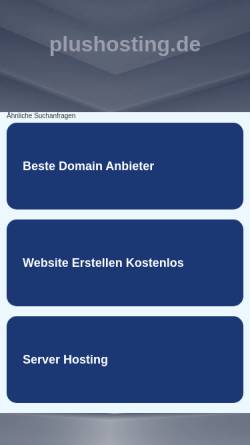 Vorschau der mobilen Webseite www.plushosting.de, PlusHosting-InternetService