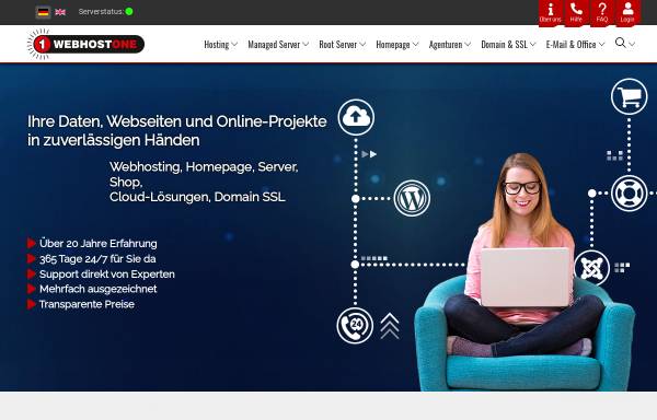 Vorschau von www.webhostone.de, WebhostOne e.K.