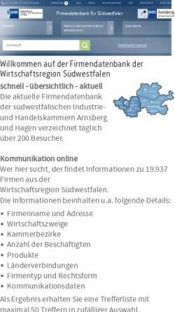 Vorschau der mobilen Webseite imteam-suedwestfalen.ihk.de, IHK - Im Team für Südwestfalen