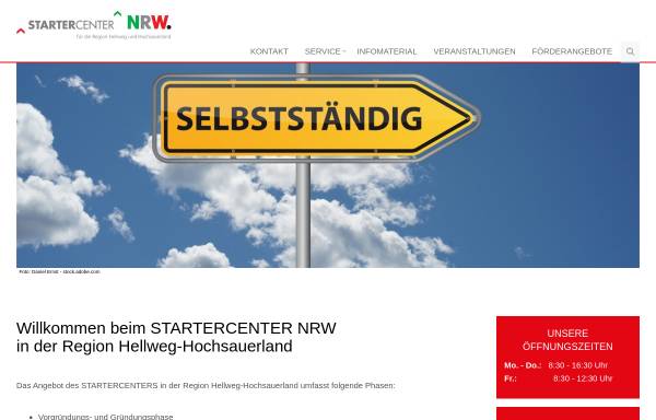 Vorschau von www.startercenter-hellweg.de, Startercenter Hellweg-Hochsauerland