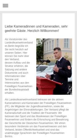 Vorschau der mobilen Webseite www.lvff-berlin.de, Landesverband der Freiwilligen Feuerwehr Berlin e.V.