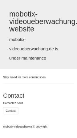 Vorschau der mobilen Webseite www.mobotix-videoueberwachung.de, Klugkist Video Security Systeme