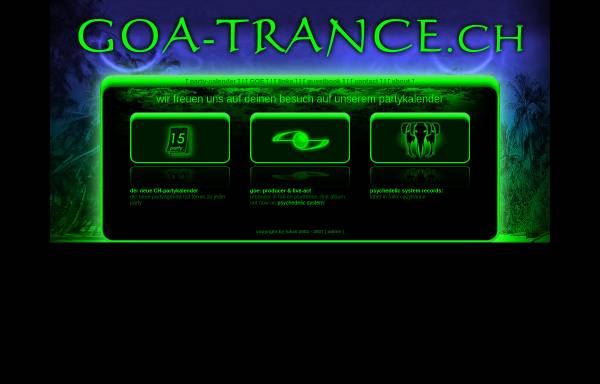 Vorschau von www.goa-trance.ch, GOE und STP
