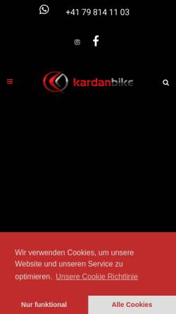 Vorschau der mobilen Webseite www.kardanbike.de, Kardanbike