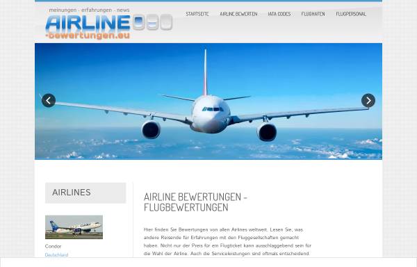Vorschau von www.airline-bewertungen.eu, Airline-Bewertungen.eu