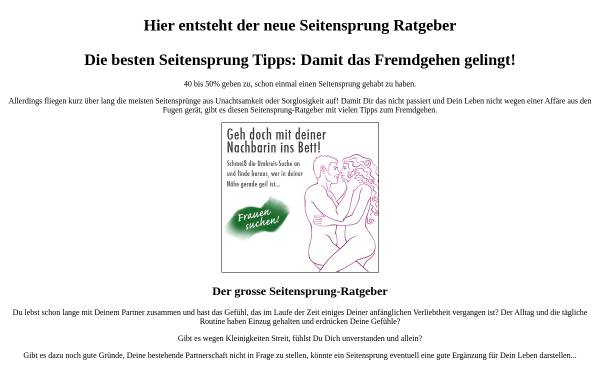 Vorschau von www.seitensprung-ratgeber.net, Der Seitensprung Ratgeber.