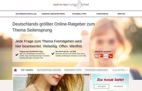 Vorschau von www.seitensprung-fibel.de, Die Seitensprung-Fibel