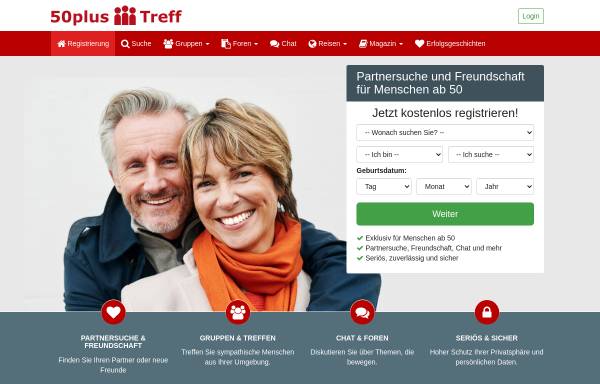 Vorschau von www.50plus-treff.de, 50plus-Treff