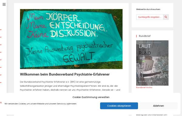 Vorschau von bpe-online.de, Bundesverband Psychiatrie-Erfahrener e.V.