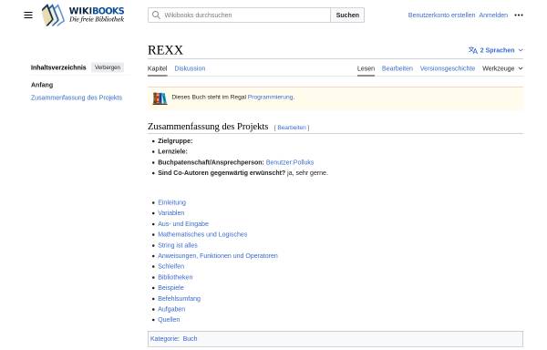Vorschau von de.wikibooks.org, REXX