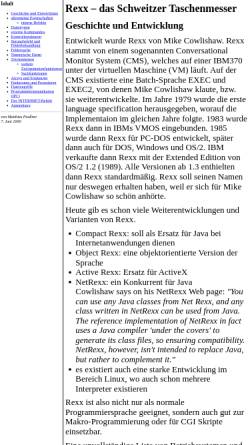 Vorschau der mobilen Webseite www-lehre.informatik.uni-osnabrueck.de, Rexx - das Schweitzer Taschenmesser