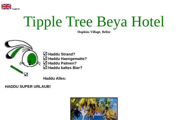 Vorschau von tippletreebelize.com, Tipple Tree Beya Beach Hotel - Hopkins Belize