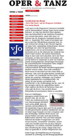 Vorschau der mobilen Webseite www.operundtanz.de, Oper & Tanz