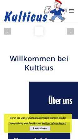 Vorschau der mobilen Webseite kulticus.de, Kulticus Promotion