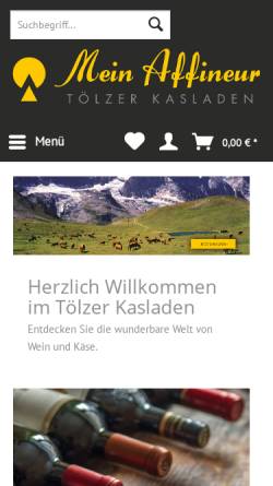 Vorschau der mobilen Webseite www.toelzer-kasladen.de, Tölzer Kasladen GmbH