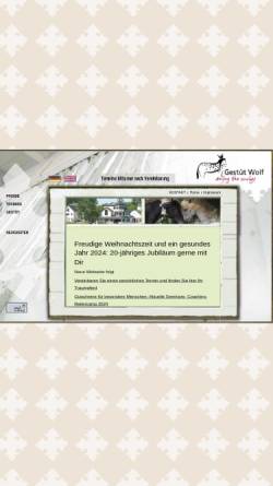 Vorschau der mobilen Webseite www.gestuet-wolf.de, Gestüt Wolf