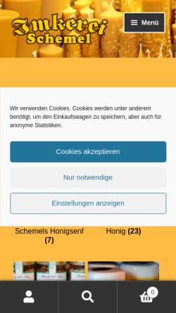 Vorschau der mobilen Webseite www.imkerei-schemel.de, Imkerei Schemel