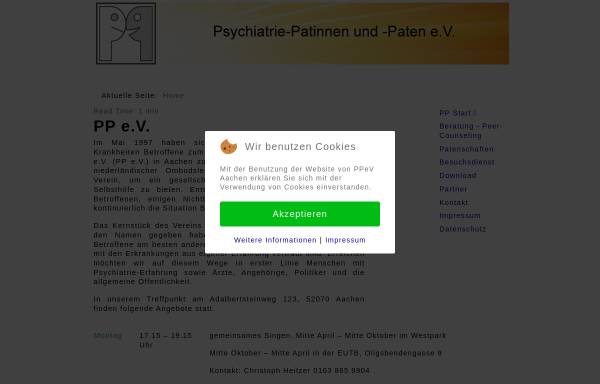 Vorschau von www.ppev.de, Psychiatrie Patinnen und Paten e.V.