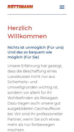 Vorschau der mobilen Webseite www.ruettimann-reisen.ch, Rüttimann Reisen AG