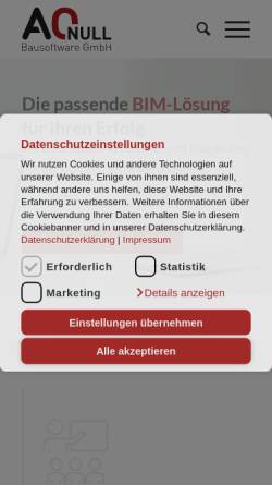 Vorschau der mobilen Webseite www.a-null.com, A-Null EDV GmbH