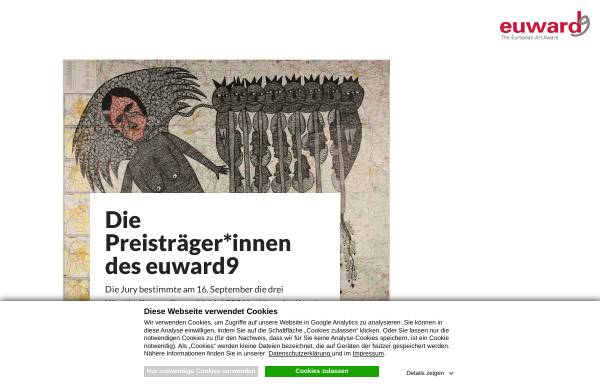 Vorschau von www.euward.de, Europäischer Kunstpreis für Menschen mit geistiger Behinderung