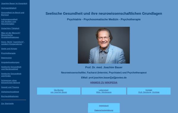 Vorschau von www.psychotherapie-prof-bauer.de, Seelische Gesundheit