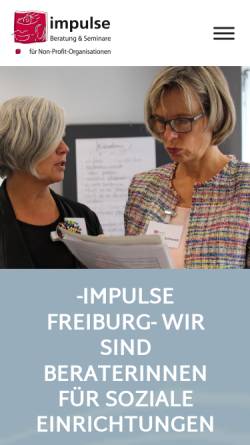 Vorschau der mobilen Webseite www.impulse-freiburg.de, Impulse - Ulrike Glöckner-Hertle und Kirstin Schiewe