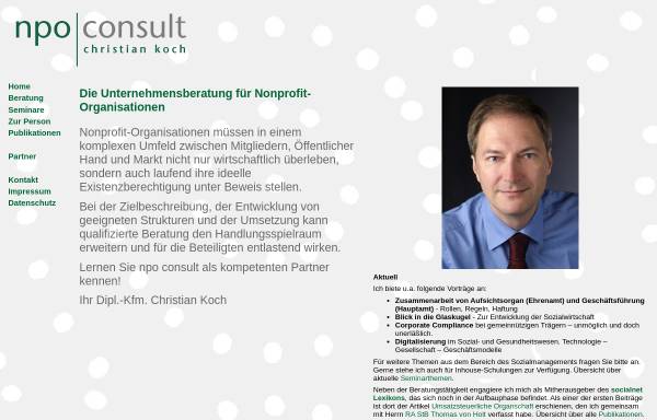 Vorschau von www.npoconsult.de, NPO Consult - Dipl.-Kfm. Christian Koch