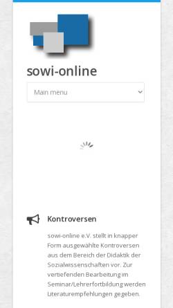 Vorschau der mobilen Webseite www.sowi-online.de, Sowi-Online