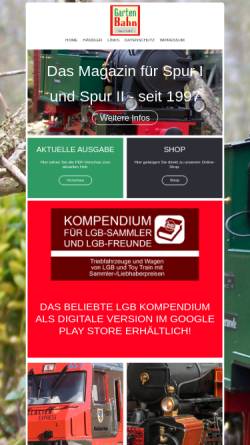 Vorschau der mobilen Webseite www.gartenbahn.de, GartenBahn.de