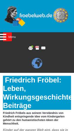 Vorschau der mobilen Webseite www.froebelweb.de, Froebelweb.de