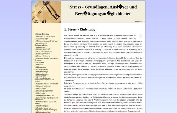 Vorschau von www.oddblog.de, Stress - Grundlagen, Auslöser und Bewältigungsmöglichkeiten