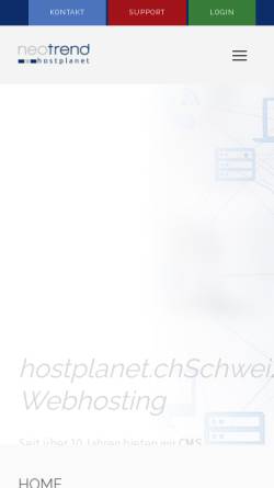 Vorschau der mobilen Webseite www.hostplanet.ch, Hostplanet.ch