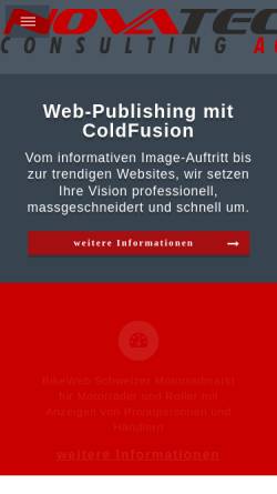 Vorschau der mobilen Webseite www.novatec.ch, Novatec Consulting GmbH