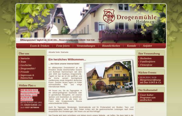 Vorschau von www.drogenmuehle.de, Drogenmühle Heidenau