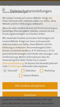 Vorschau der mobilen Webseite www.schwesternverband.de, SSV Saarländischer Schwesternverband e.V.