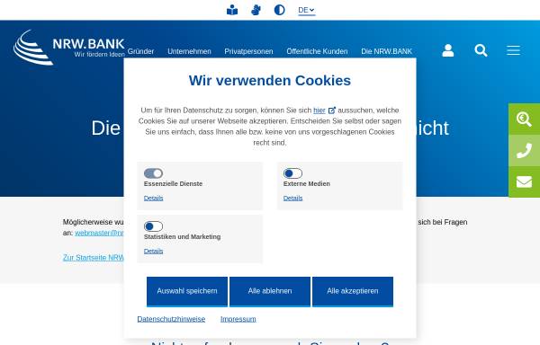 NRW.BANK - Mittelstands- und Existenzgründerportal