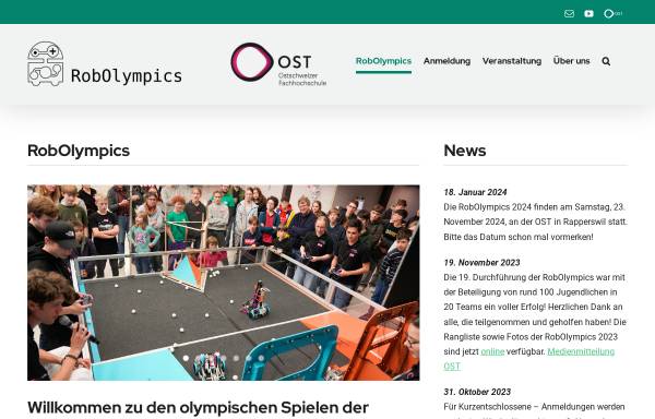 Vorschau von www.robolympics.ch, RobOlympics