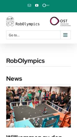 Vorschau der mobilen Webseite www.robolympics.ch, RobOlympics