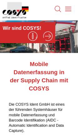 Vorschau der mobilen Webseite www.cosys.de, Coysy Ident GmbH