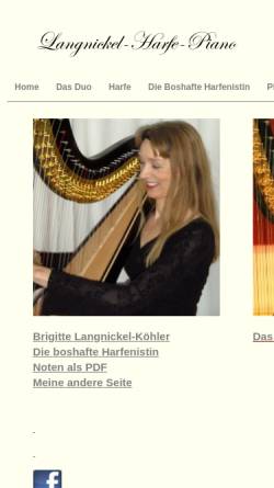 Vorschau der mobilen Webseite www.langnickel-harfe-piano.com, Langnickel-Harfe-Piano