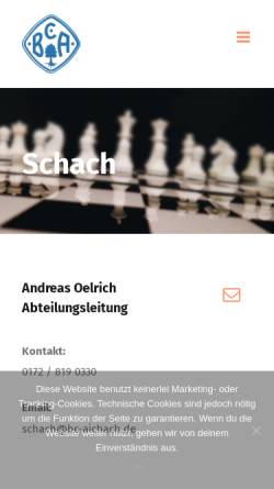 Vorschau der mobilen Webseite www.bc-aichach.de, Schachabteilung des Ballspiel-Club Aichach 1917 e. V.
