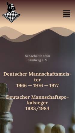 Vorschau der mobilen Webseite www.schachclub-bamberg.de, Schachclub 1868 Bamberg e.V.
