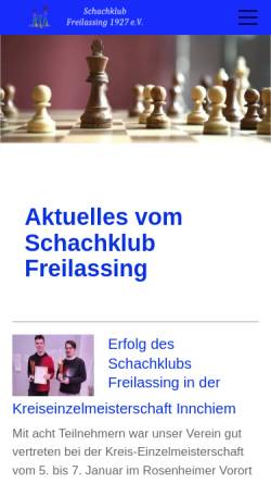 Vorschau der mobilen Webseite www.schachklub-freilassing.de, Schachclub Freilassing 1927 e.V.