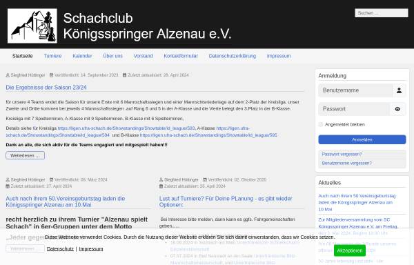 Vorschau von www.schachclub-alzenau.de, Schachclub Königsspringer Alzenau