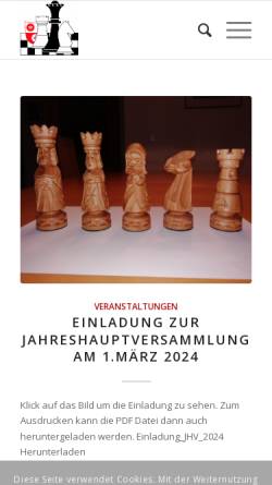 Vorschau der mobilen Webseite www.scmoosburg.de, Schachclub Moosburg 1956 e.V.